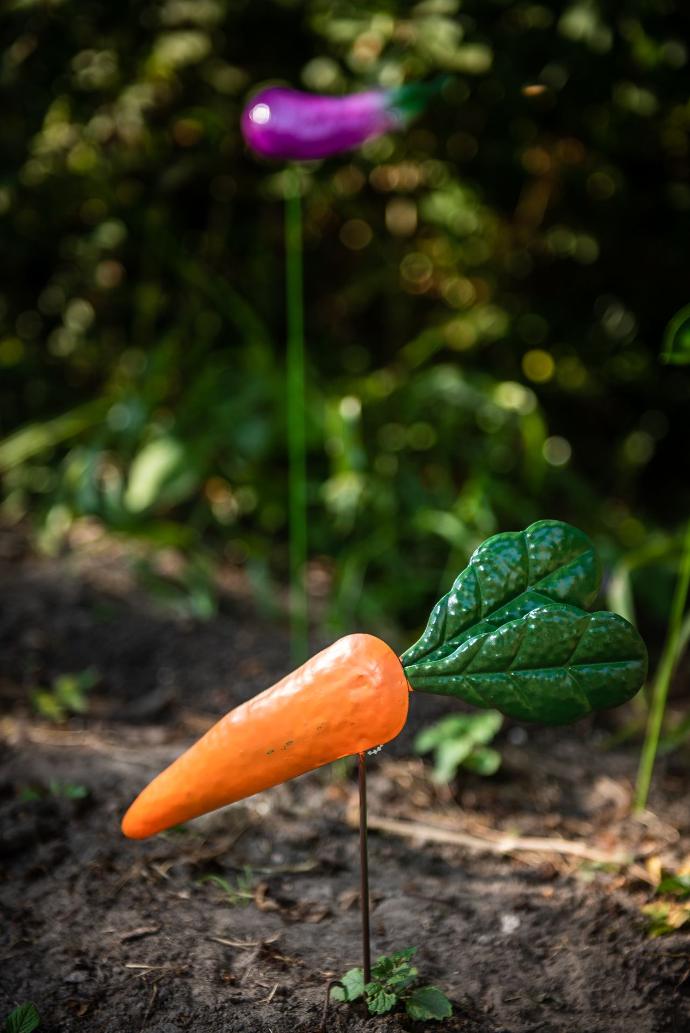 Metalen stang met wortel voor de moestuin Garden ID