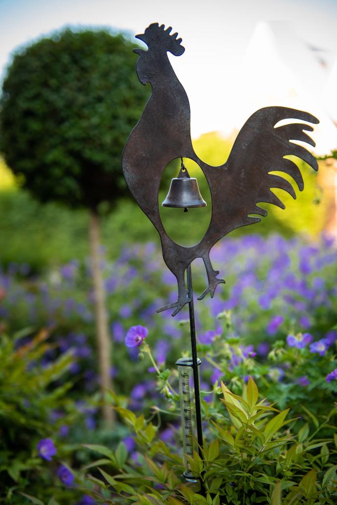 Pflanzenstäbe aus Metall mit Hahn, Glocke, Regenmesser Garden ID