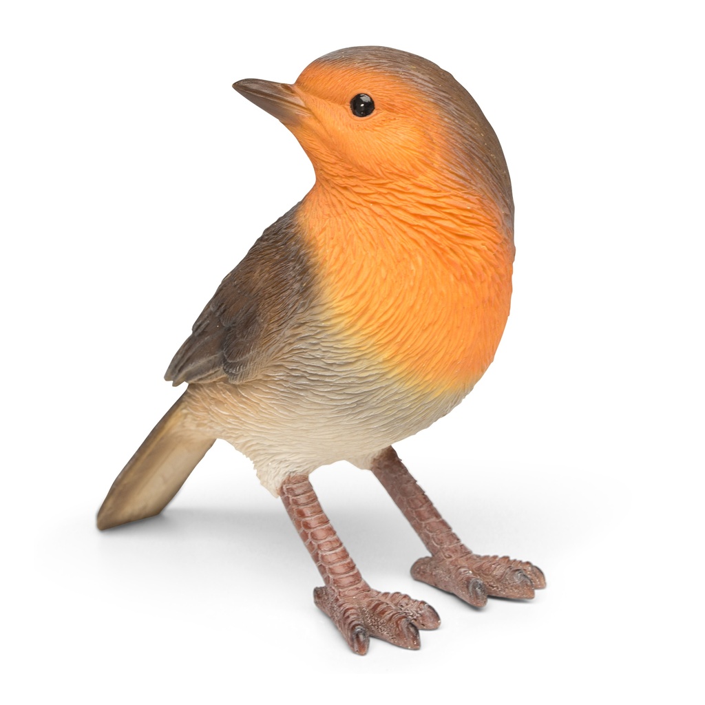 [11152918] Standing robin figurine in hand-painted polyresin – 14 cm